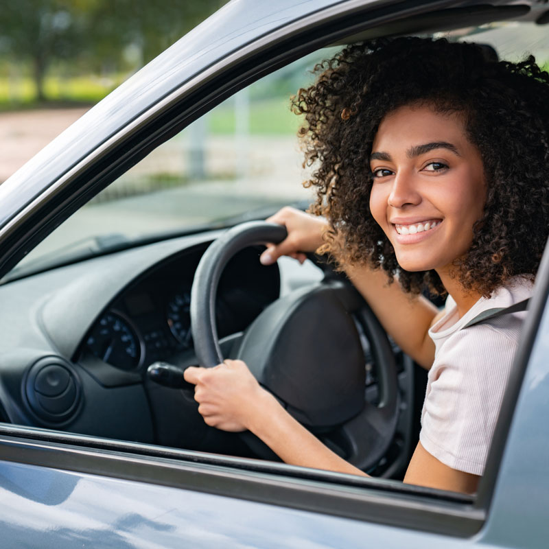 woman in driver's seat